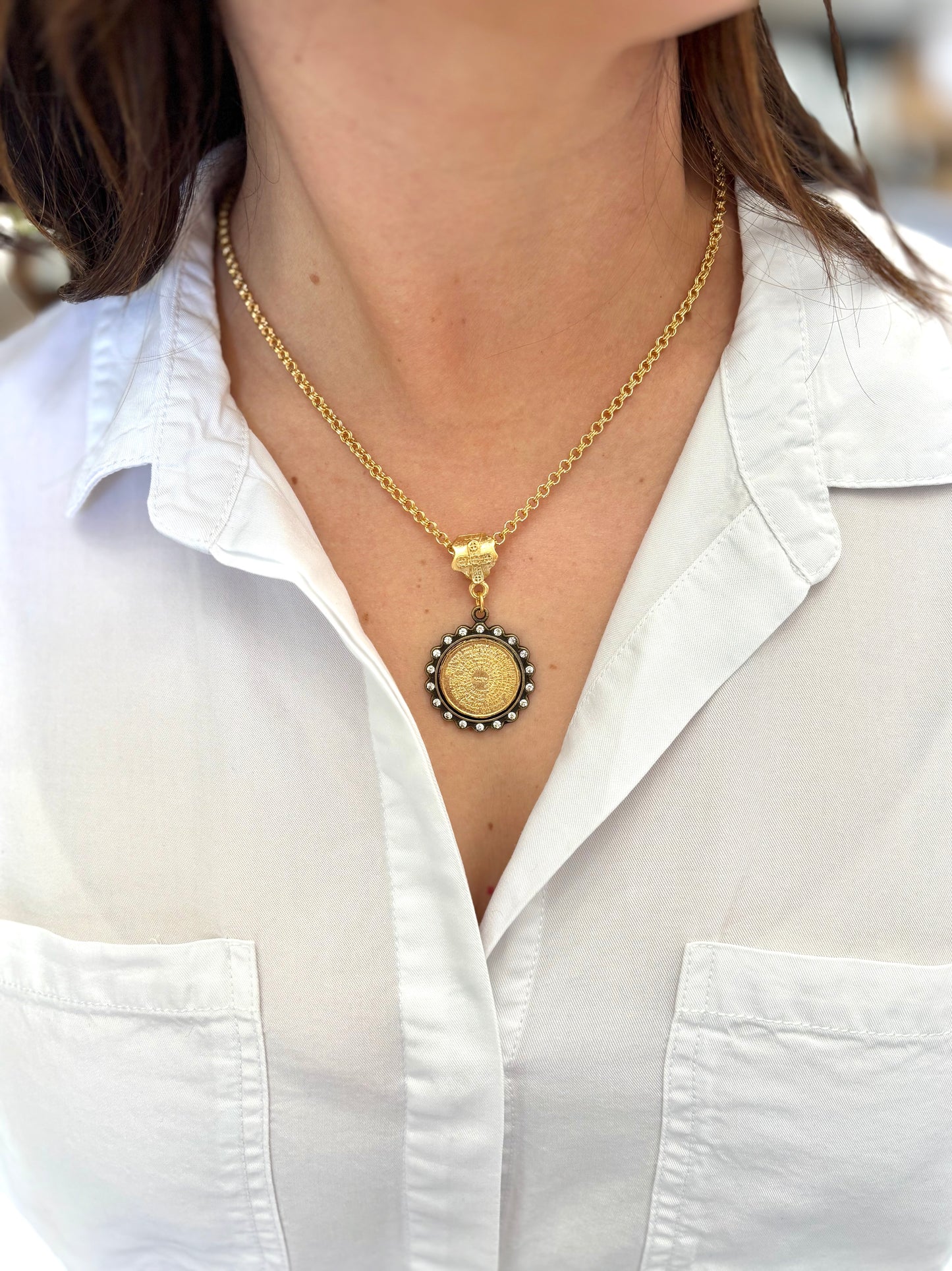 Father Prayer CZ Setting Necklace