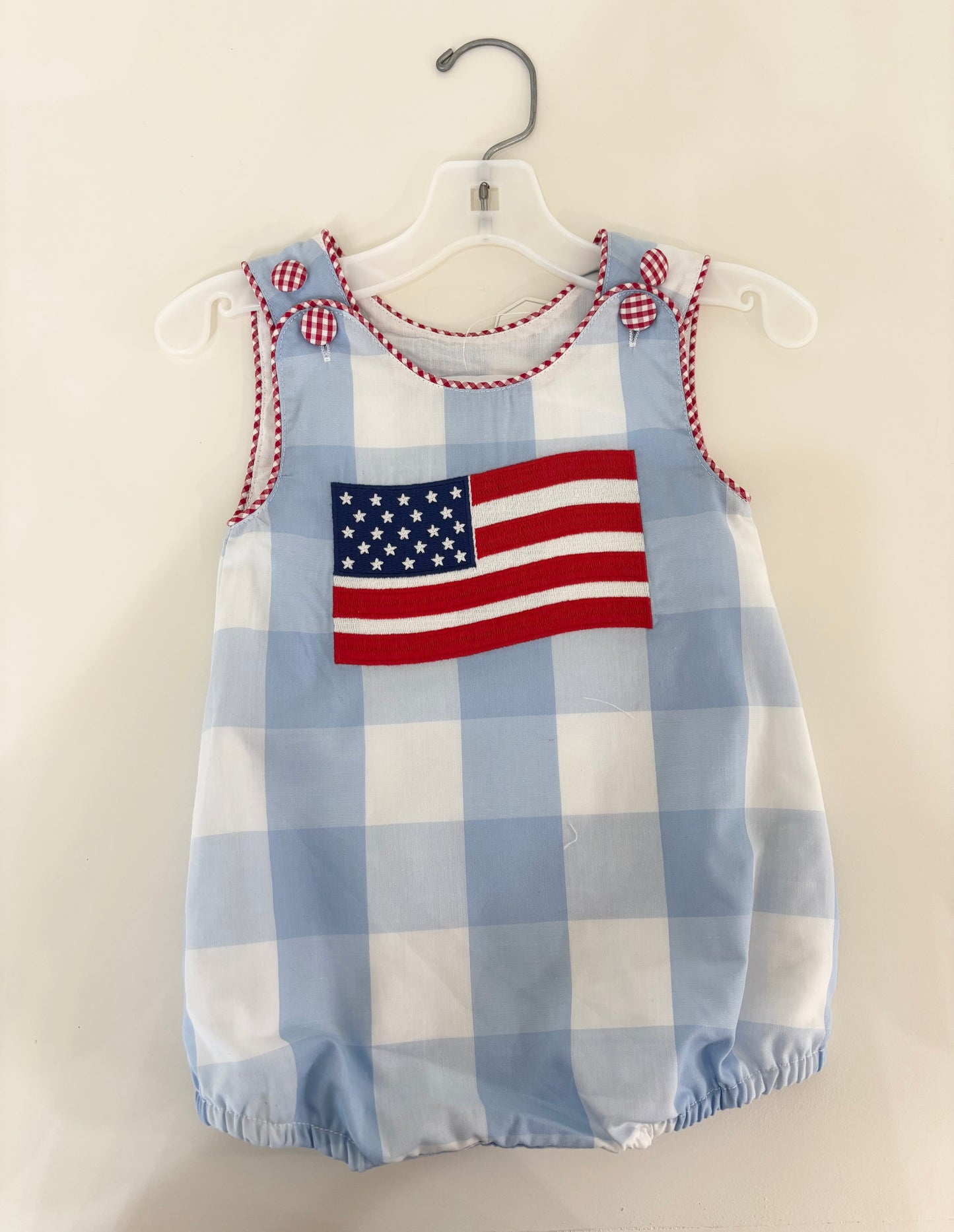 Gingham Flag Romper