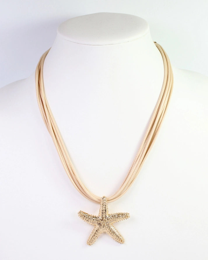 Caster Starfish Cord Necklace