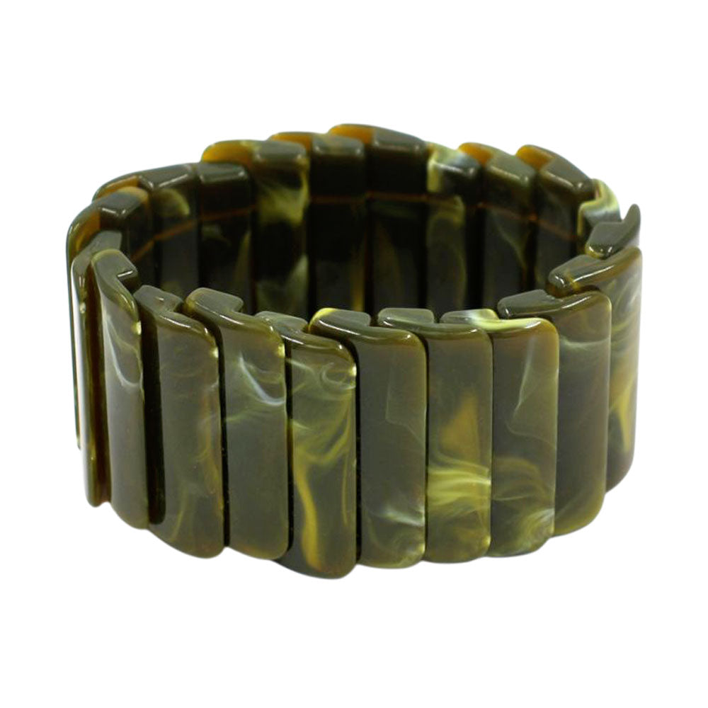 Marbled Stretch Statement Bracelet