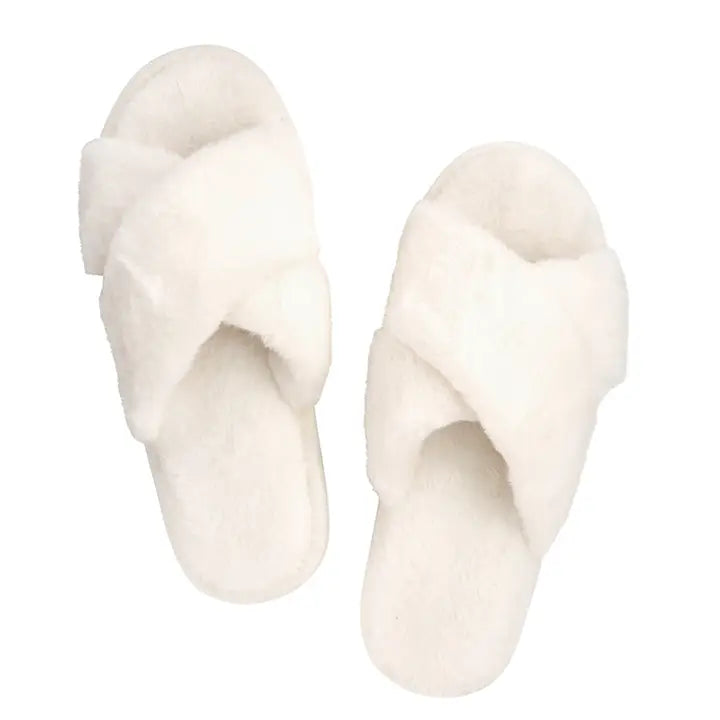Ivory Plush Slipper