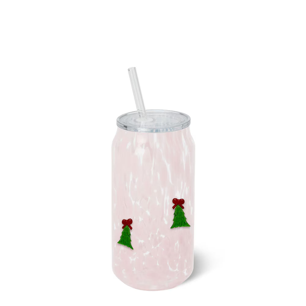 Swig Christmas Trees Charm Soda Glass 16oz