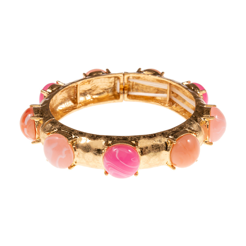 Multi Pink Stone Bangle
