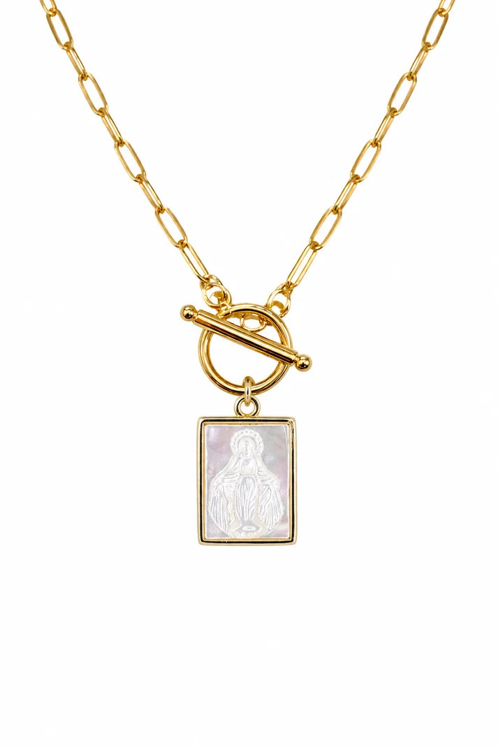 Sacred Paperclip Necklace Miraculous Mary