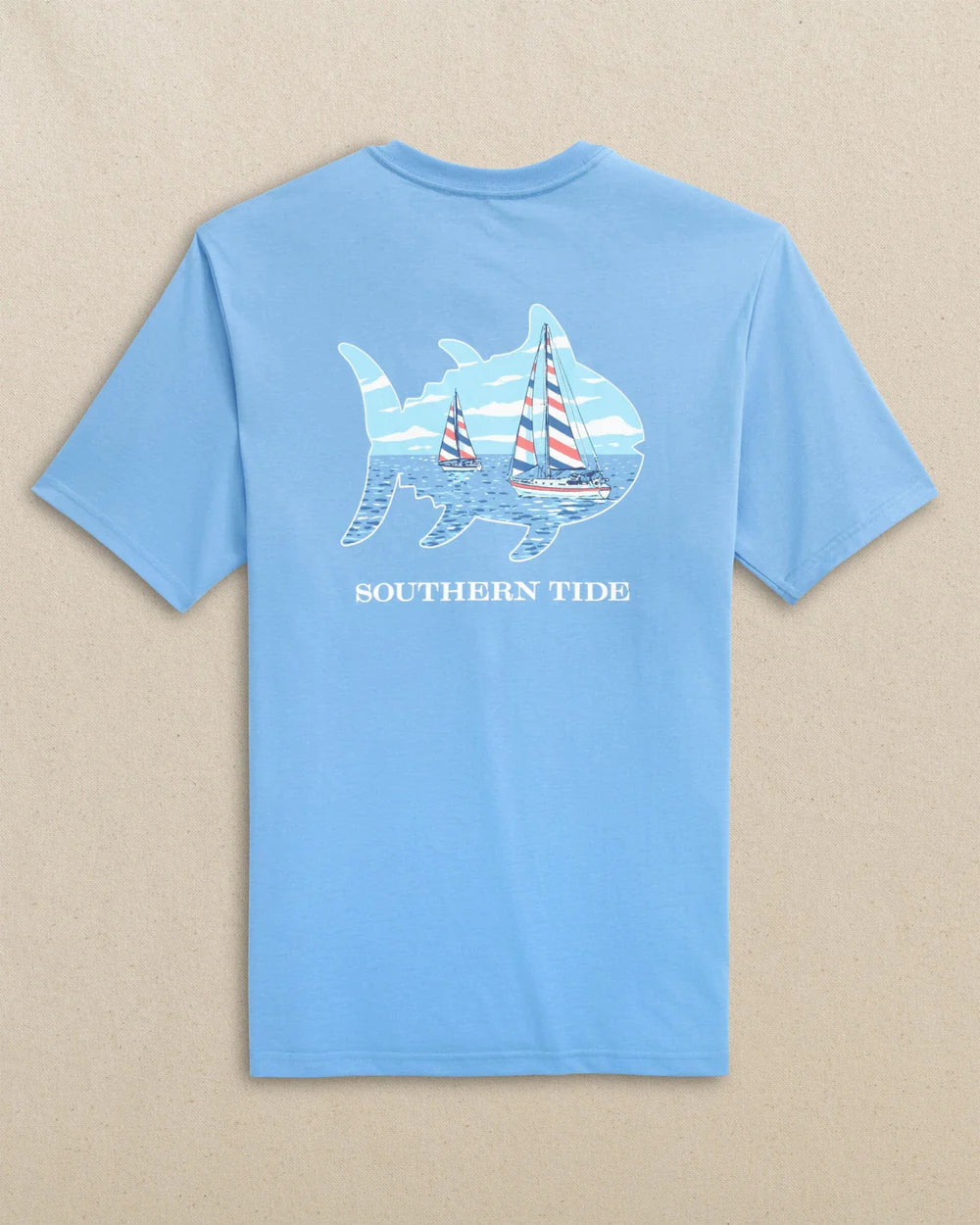 Sail Boat Skipjack Fill Short Sleeve T-Shirt