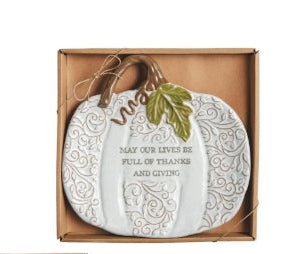 Pumpkin Sentiment Plate