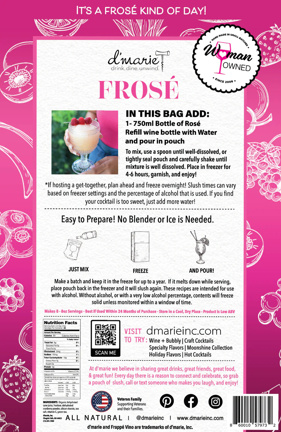 d'marie Frose Drink Mix