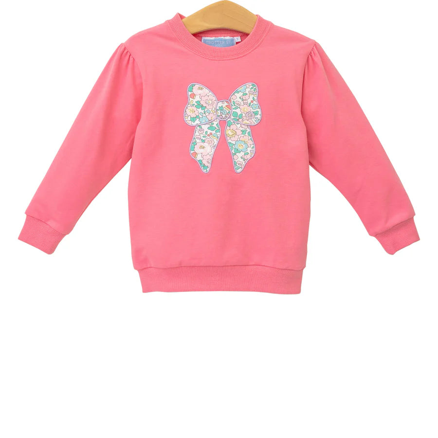 Floral Bow French Terry Pullover
