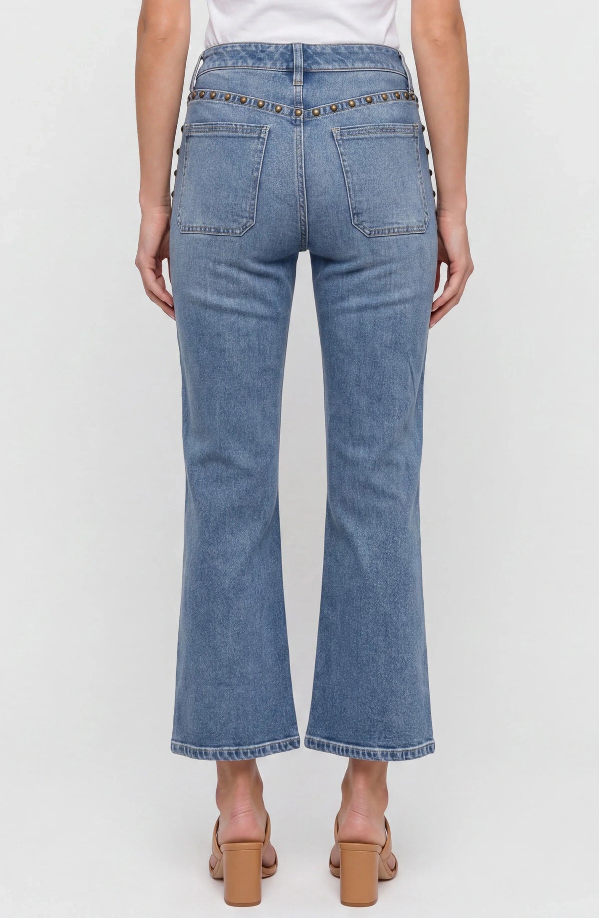 Hannah Crop Flare with Studs