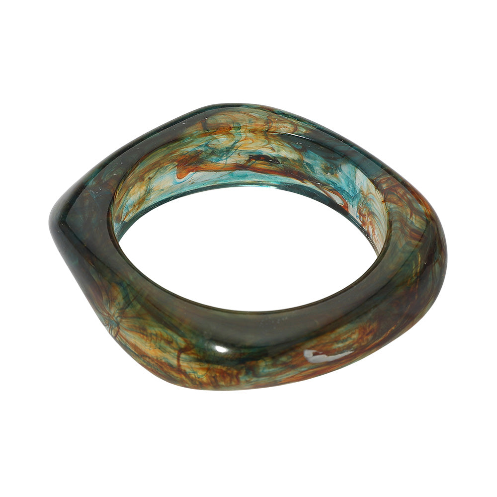 Marbled Resin Bangle Bracelet