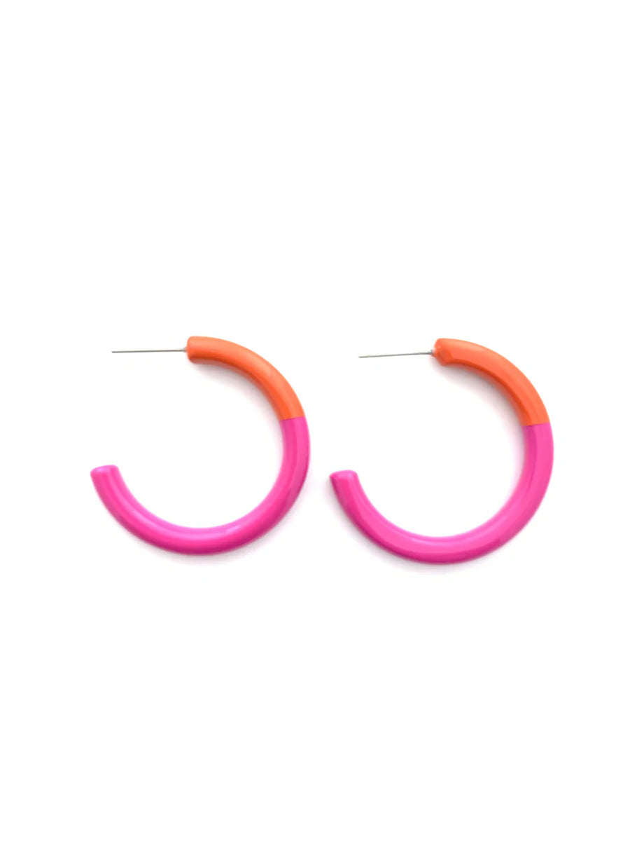 Jane Medium Color Block Hoops