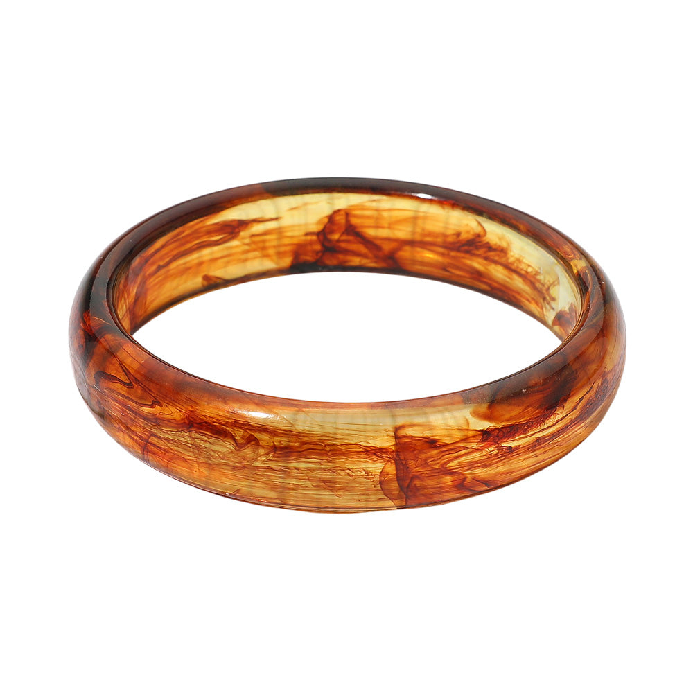 Chunky Marbled Resin Bangle Bracelet