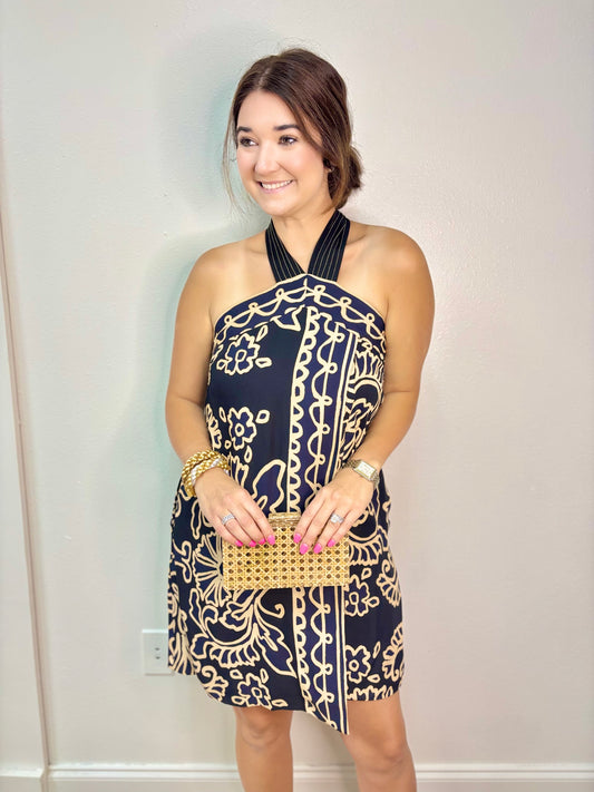 Bali Printed Halter Mini Dress
