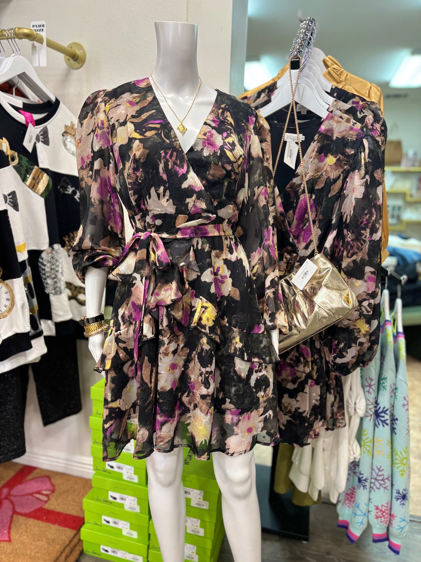 Clotilde Black Mix Dress