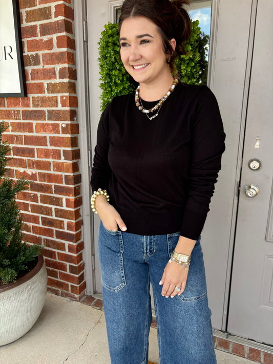 The perfect layer black sweater by ZSupply