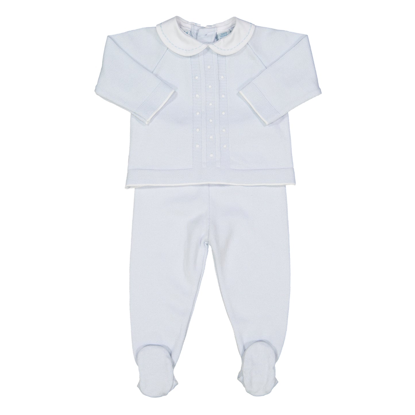 Pique Collar Dot Knit Set