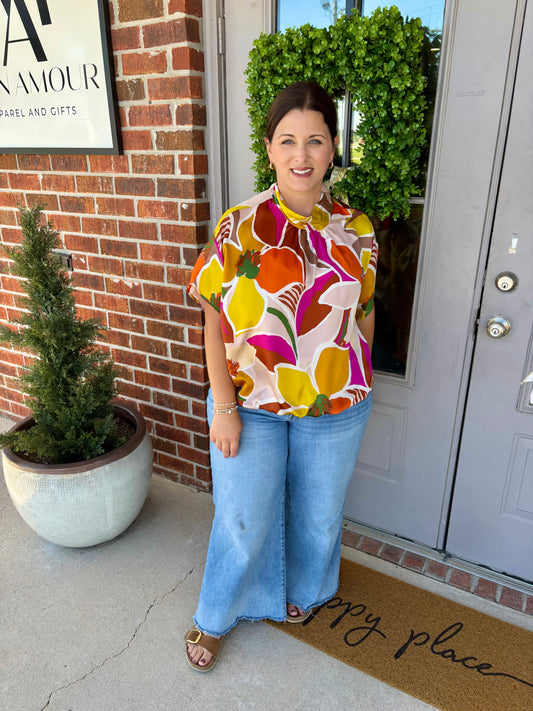 Fall Frenzy Tie-Back Top