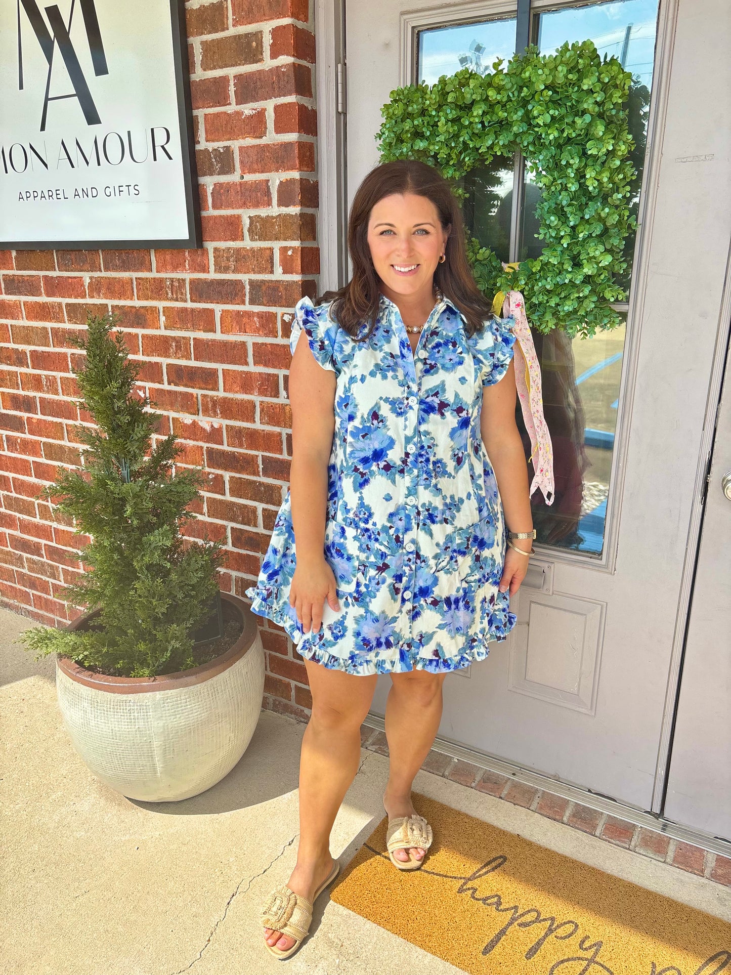 Rynn Ruffle Sleeve Dress