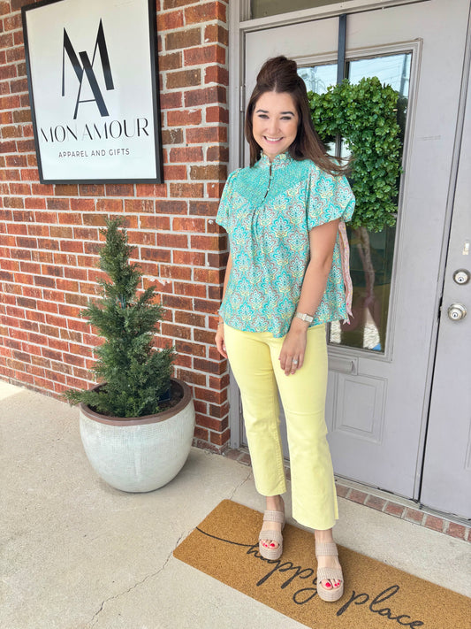 Aqua Haven Blouse