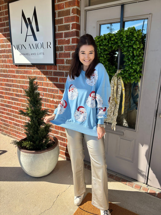 Sequins Santa Oversize Sweatshirt