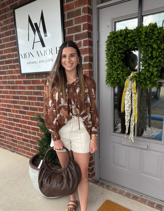 Camel Cream Bolder Blouse