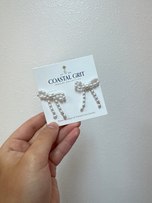 Pearl Bow Earring