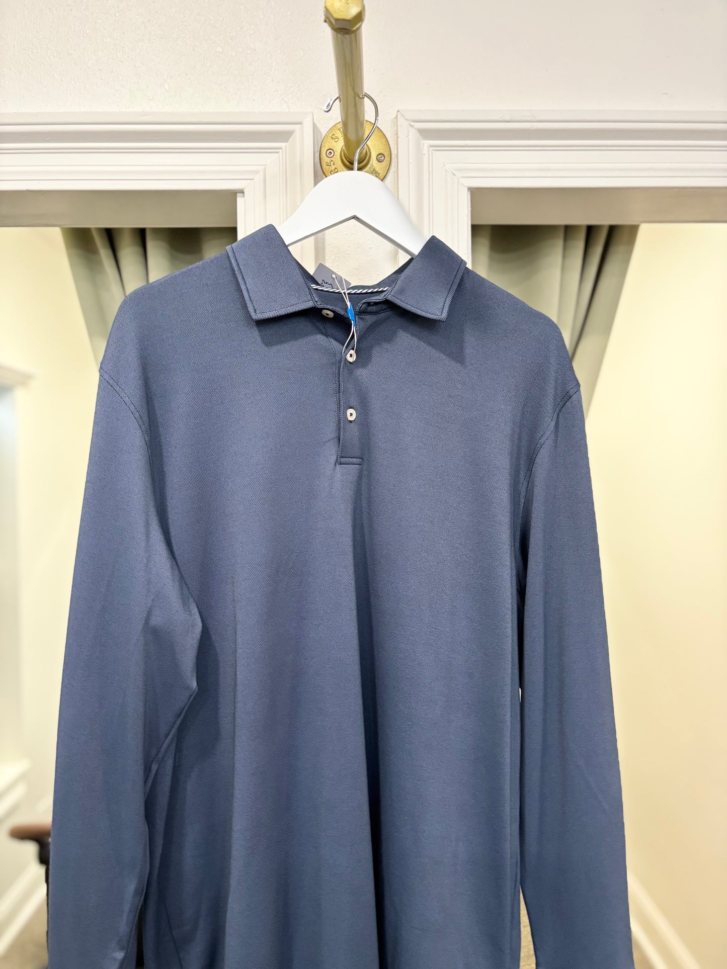 ST LS Belfair Performance Polo-Light Indigo
