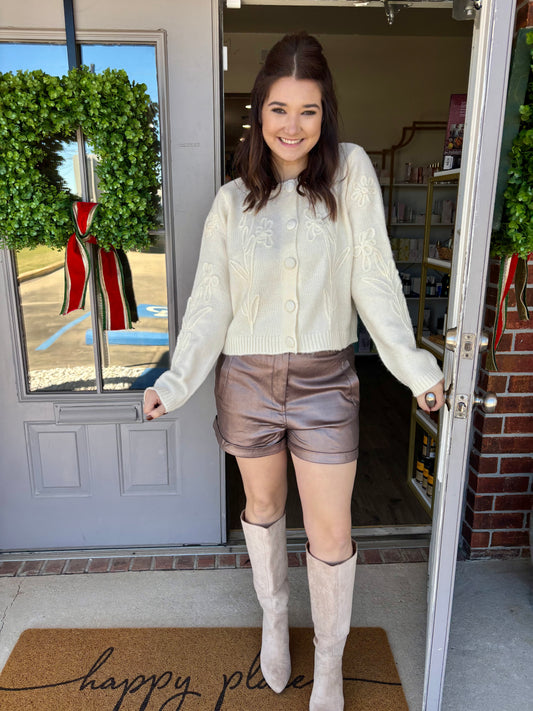 Sacha Long Sleeve Crew Neck Cardigan