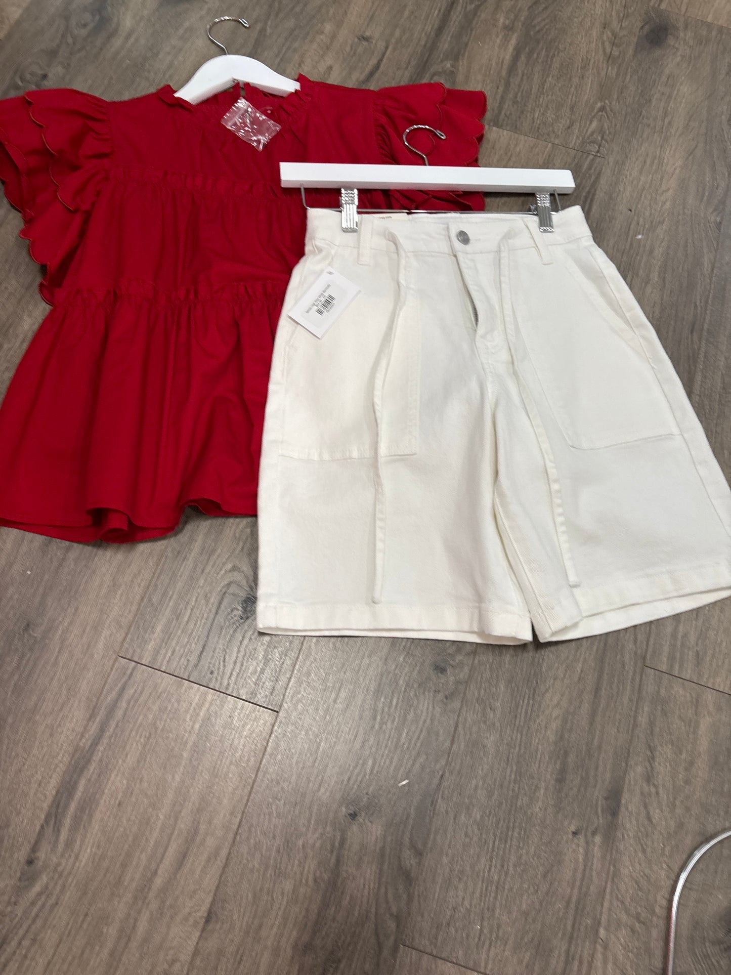 Tamsin High Rise White Bermuda