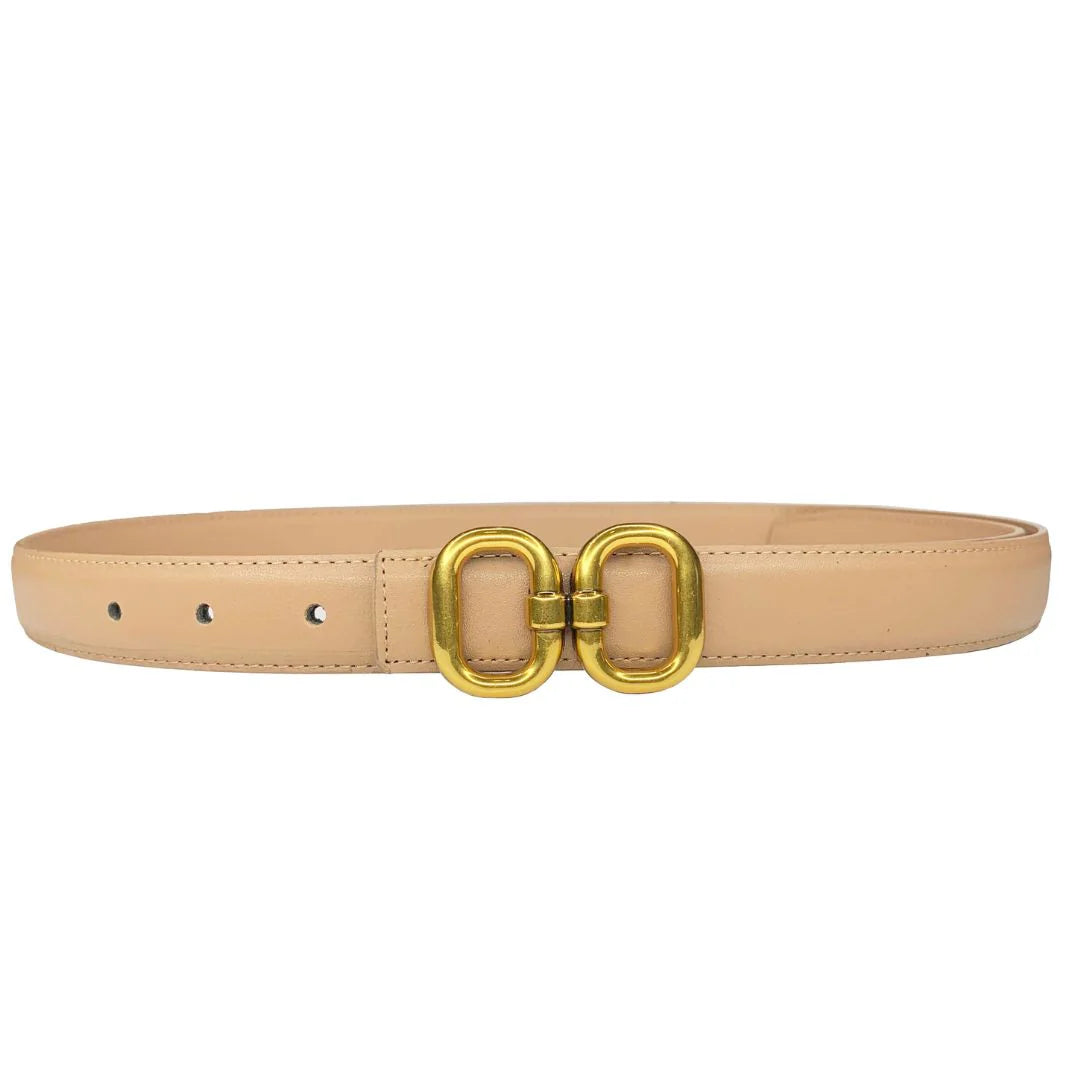 Double Oval Linked Belt Tan