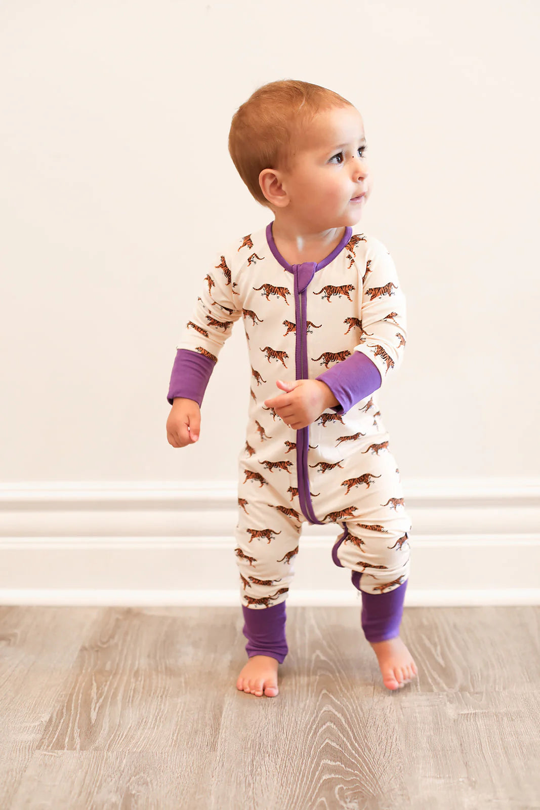 Purple Tiger Double Zipper Bamboo Sleeper by Southern Slumber