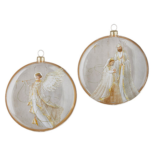 5" Holy Family and Angel Ornament