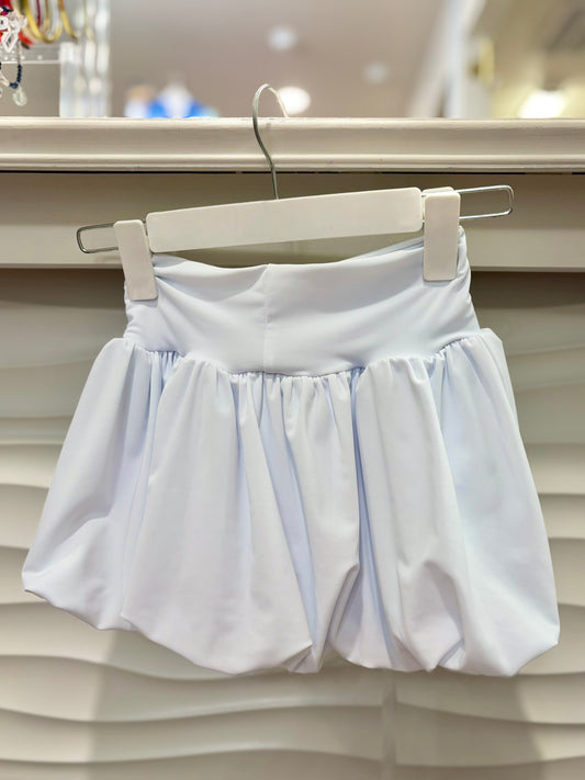 Athletic Bubble Skirt in White