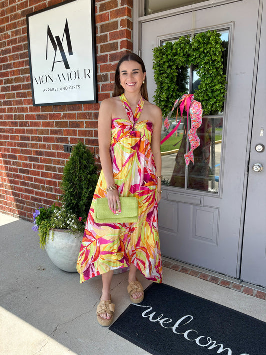 Honolulu Halter Asymmetrical Dress
