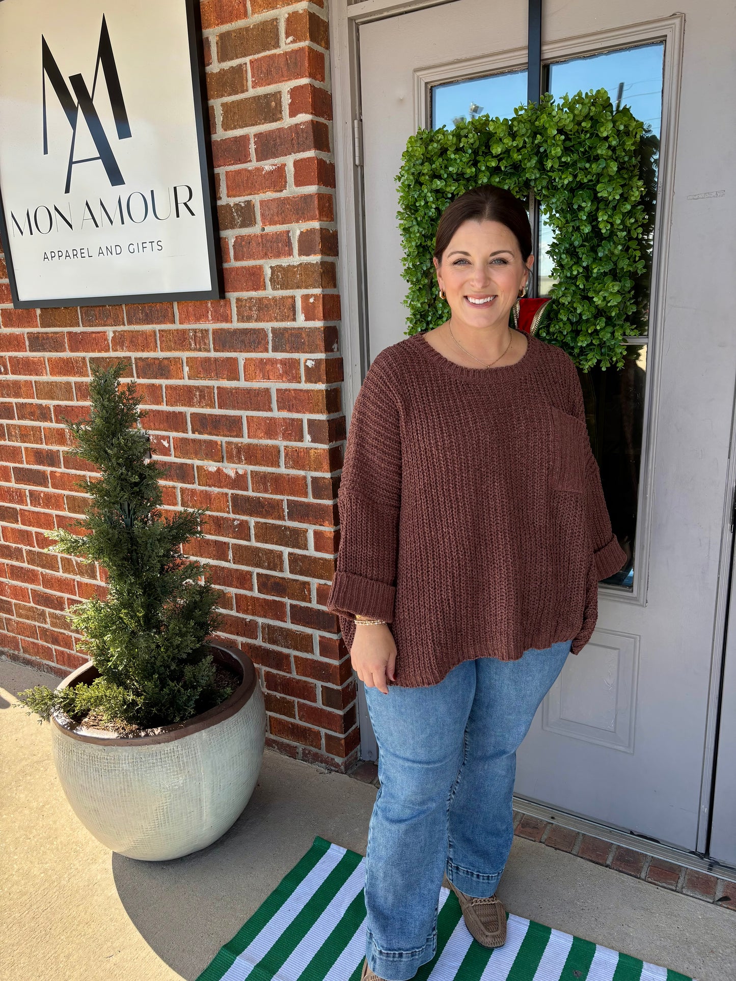 Cocoa Chenille Oversized Sweater