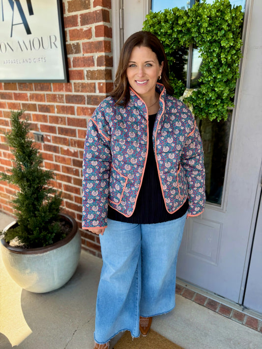 Quilted Block Jacket