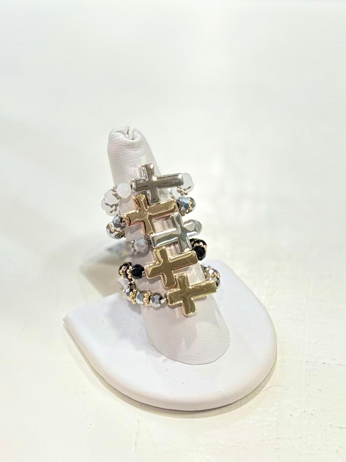 AA Crystal Cross Ring