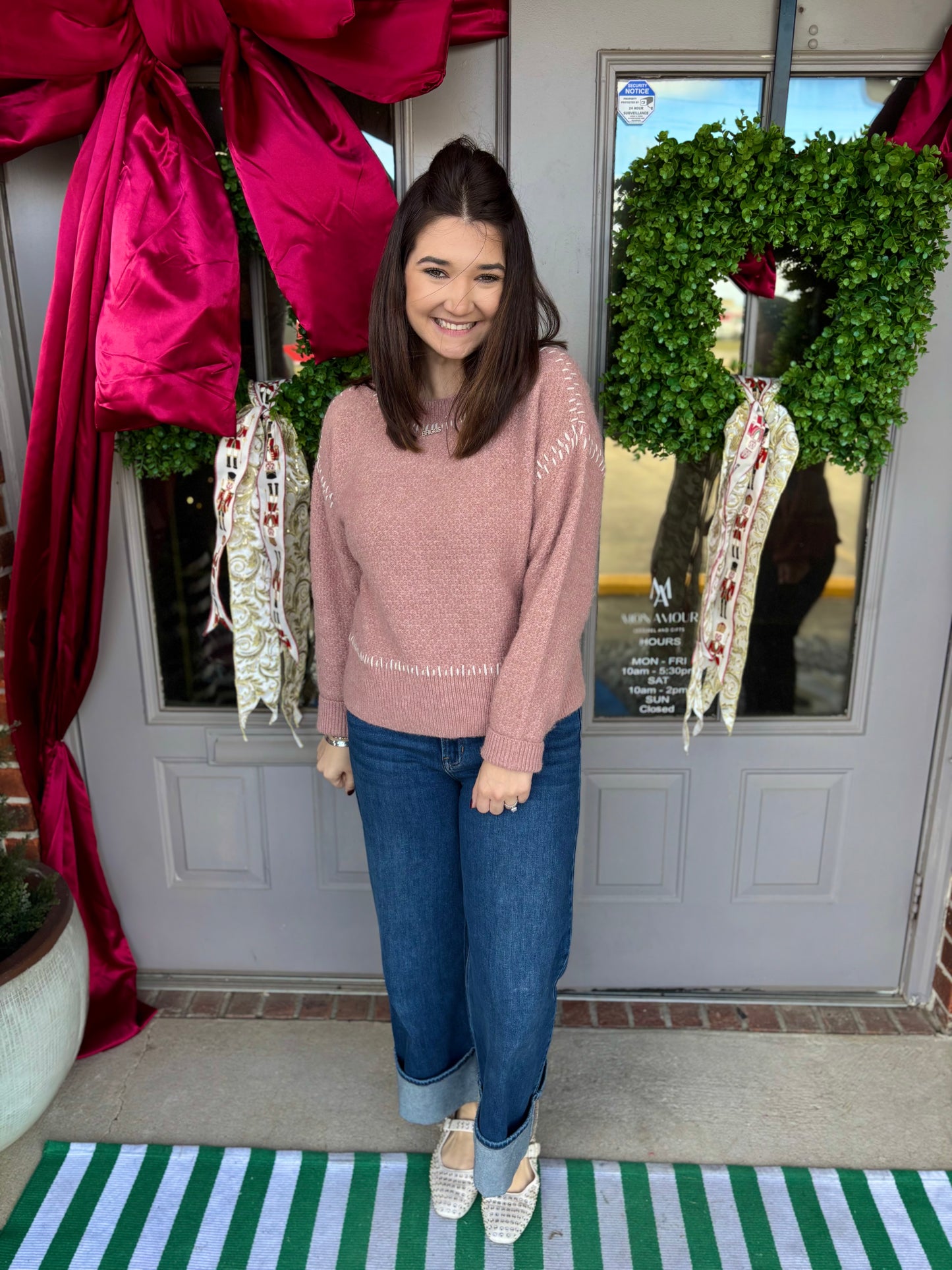 Remmy Rose Crew Neck Pullover