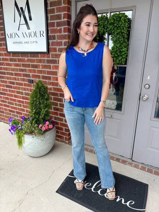 Lucy Linen Sleeveless Top