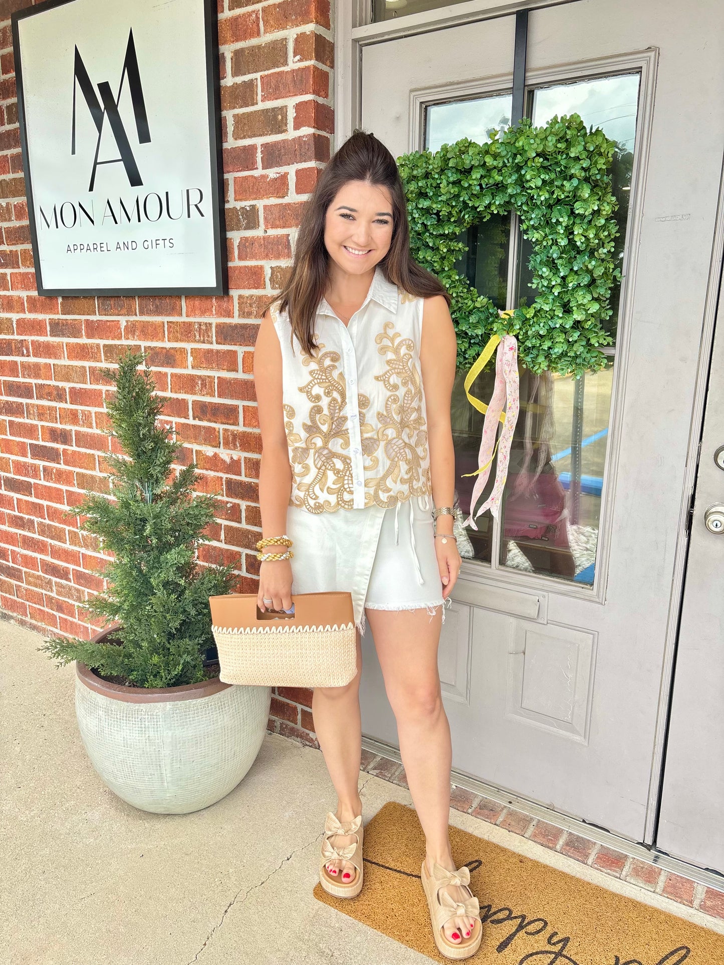 Belle Lace Button Up