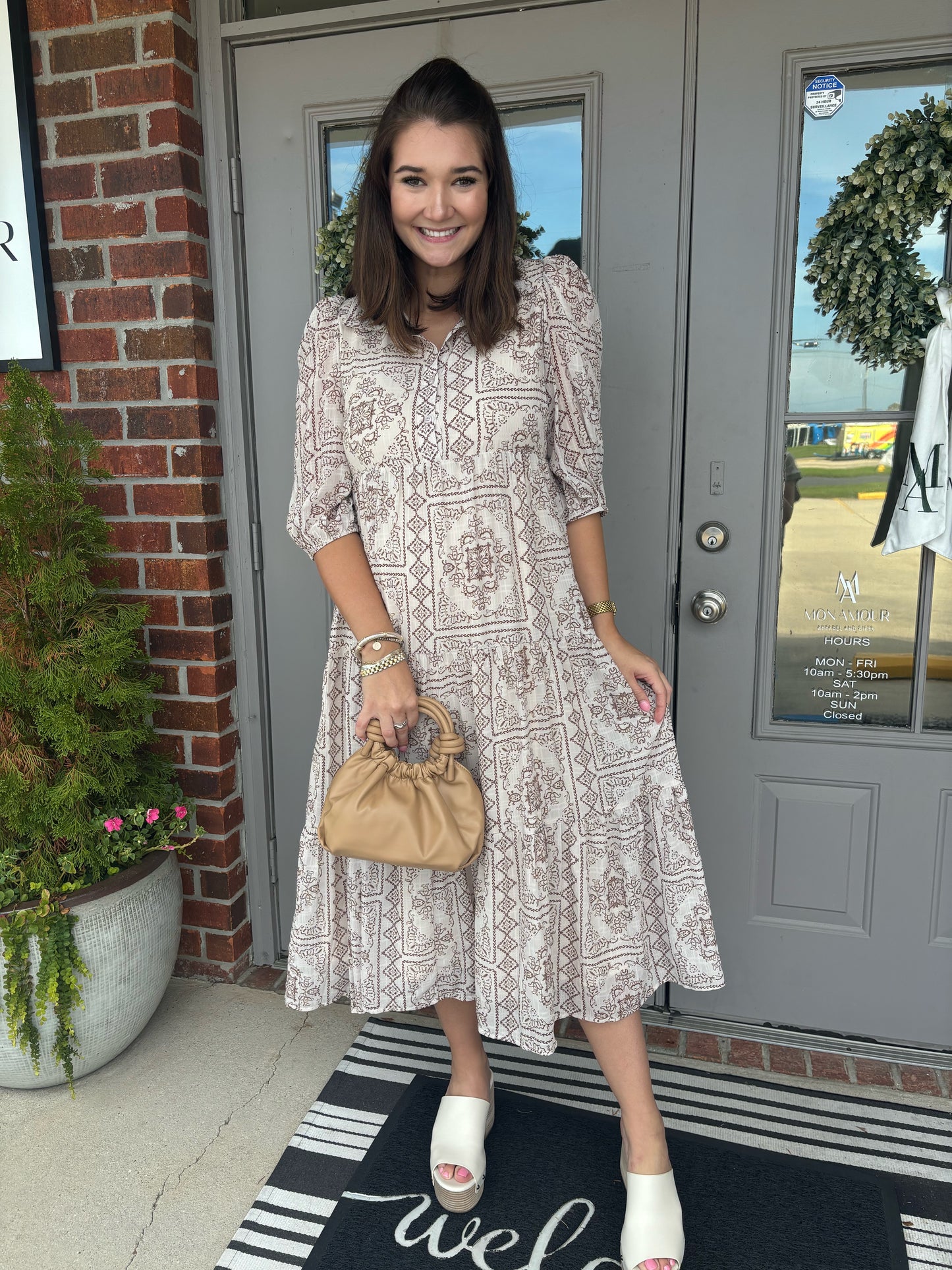 Rosewood Chintz Midi Dress