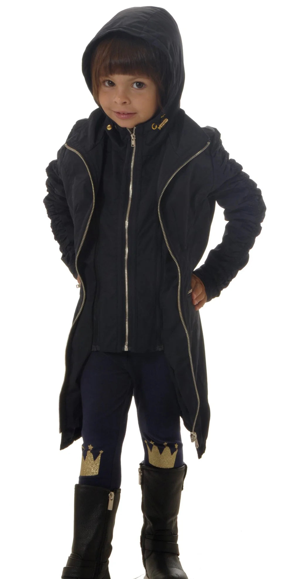 Elenaee- Navy Water Resistant Children's Rain Jacket