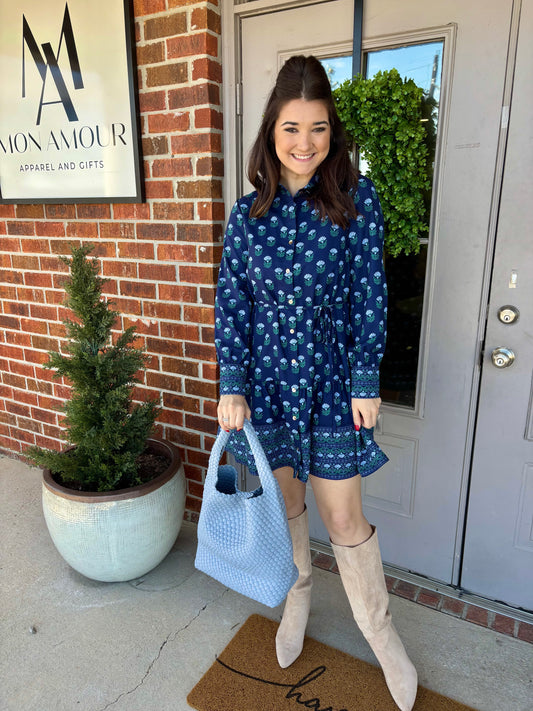 Maya Floral Foulard Dress