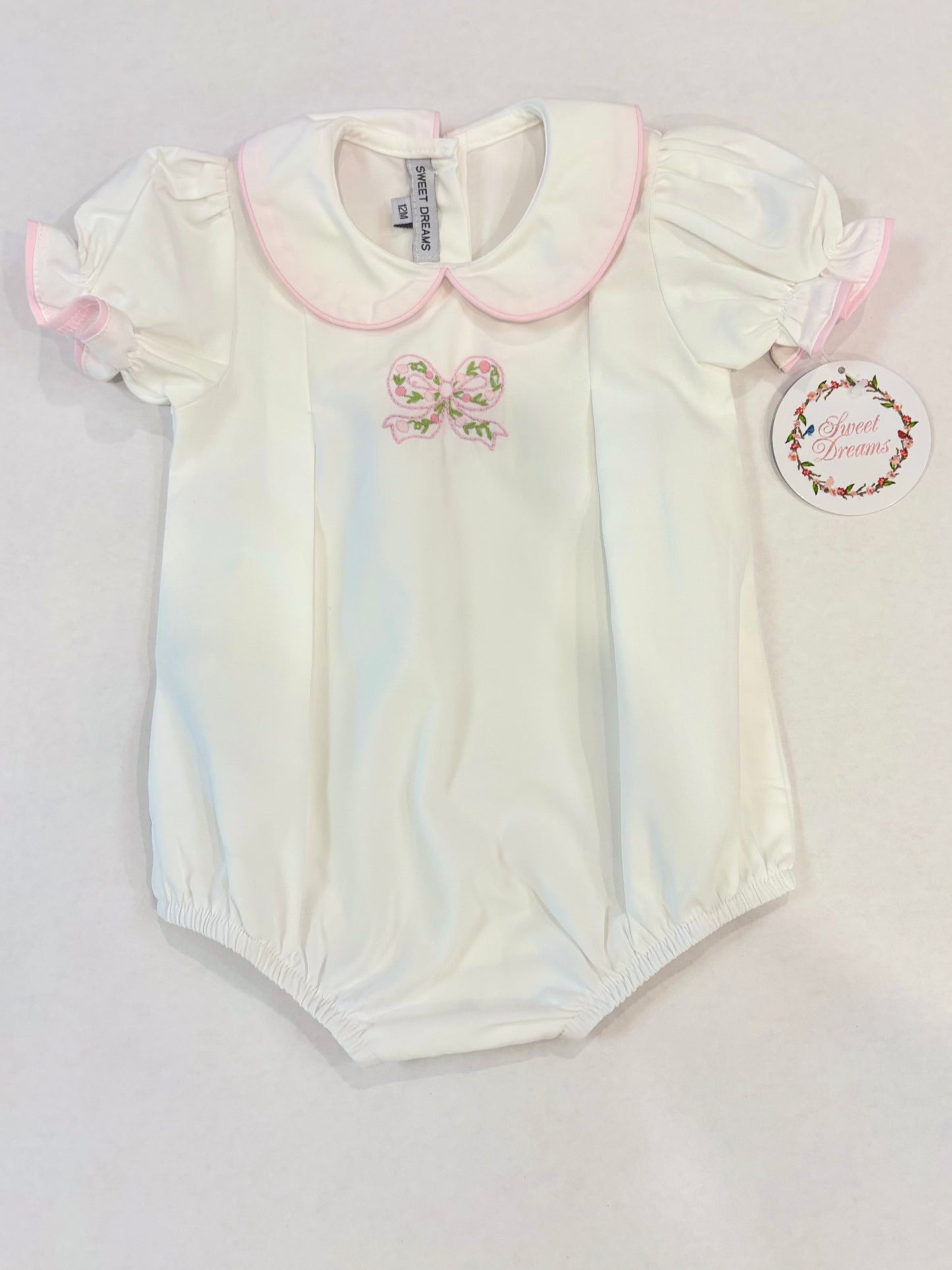 Bow Embellished Pleated Bubble