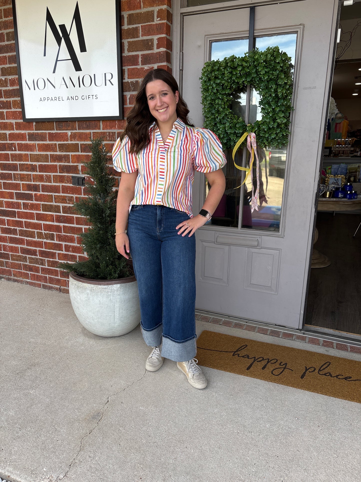 Petite Cuffed Slim Wide Denim
