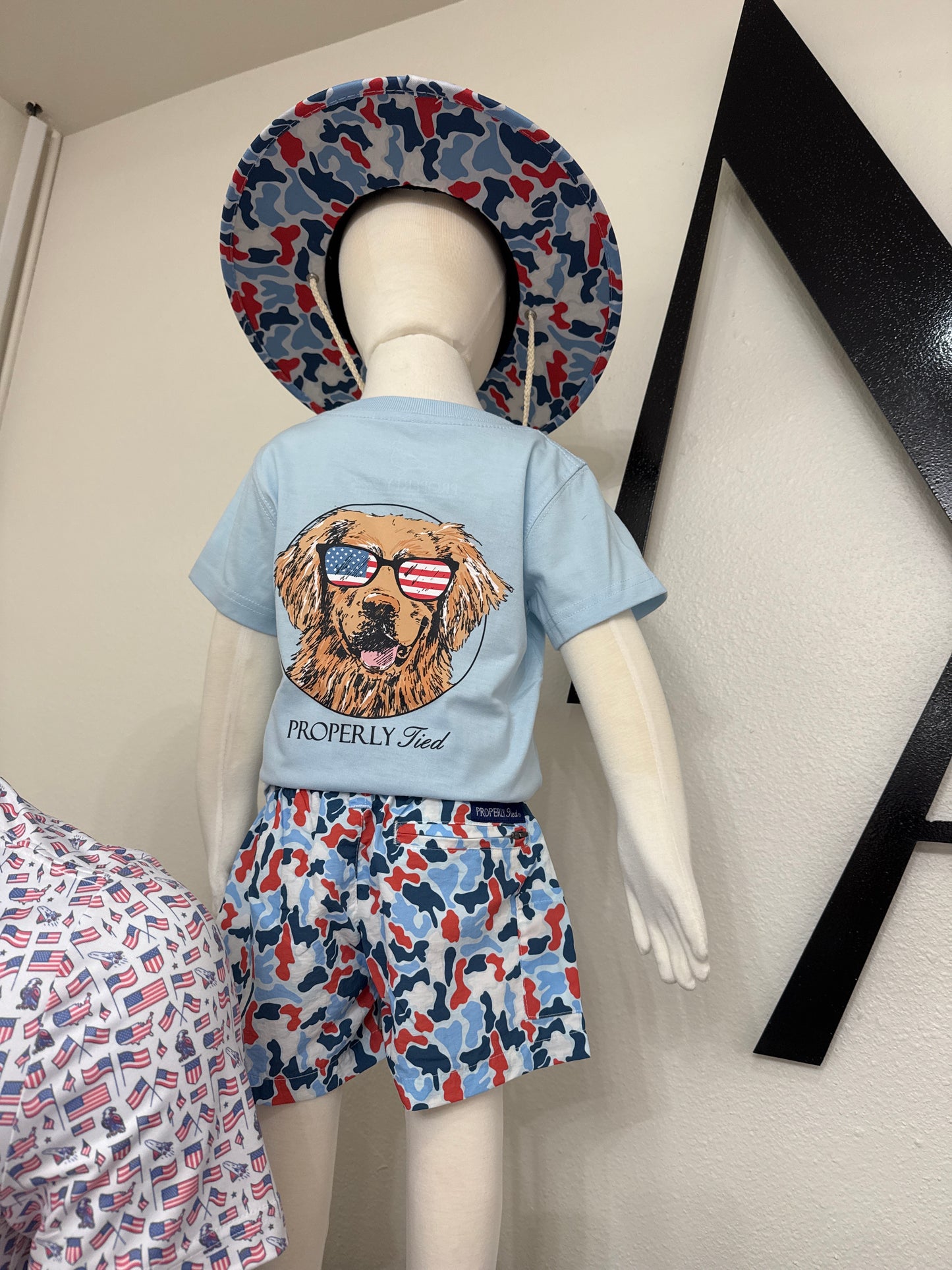 Boys Mallard Short Americana Camo