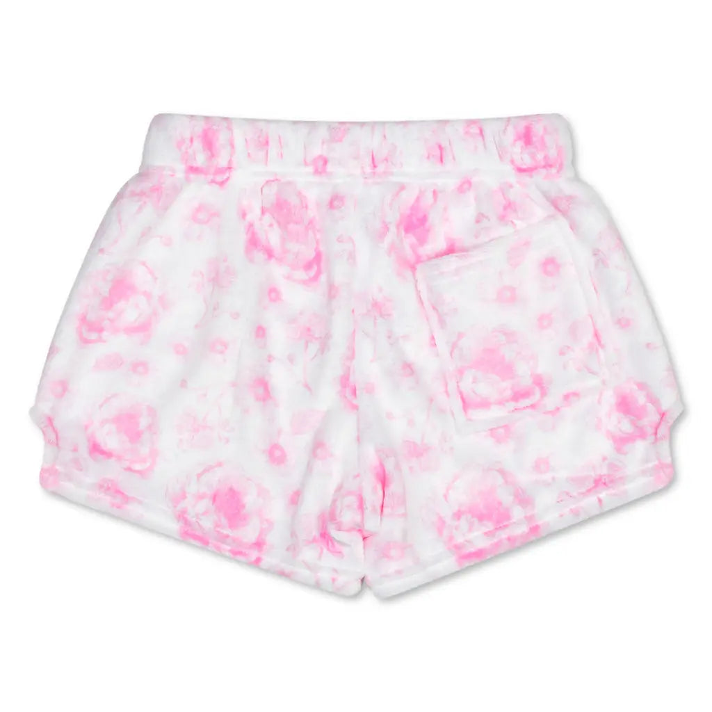 Pretty Pink Toile Plush Shorts