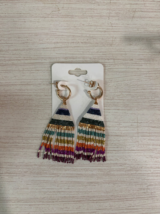 James Huggie Hoop and fringe beads