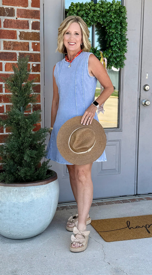 Rynn French Terry Denim Dress