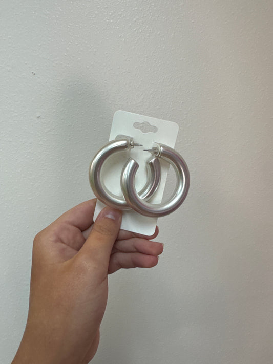 Matte Large Hoop